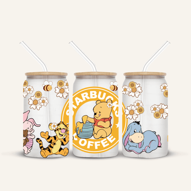 Winnie The Pooh Glass Cup *FROSTED*